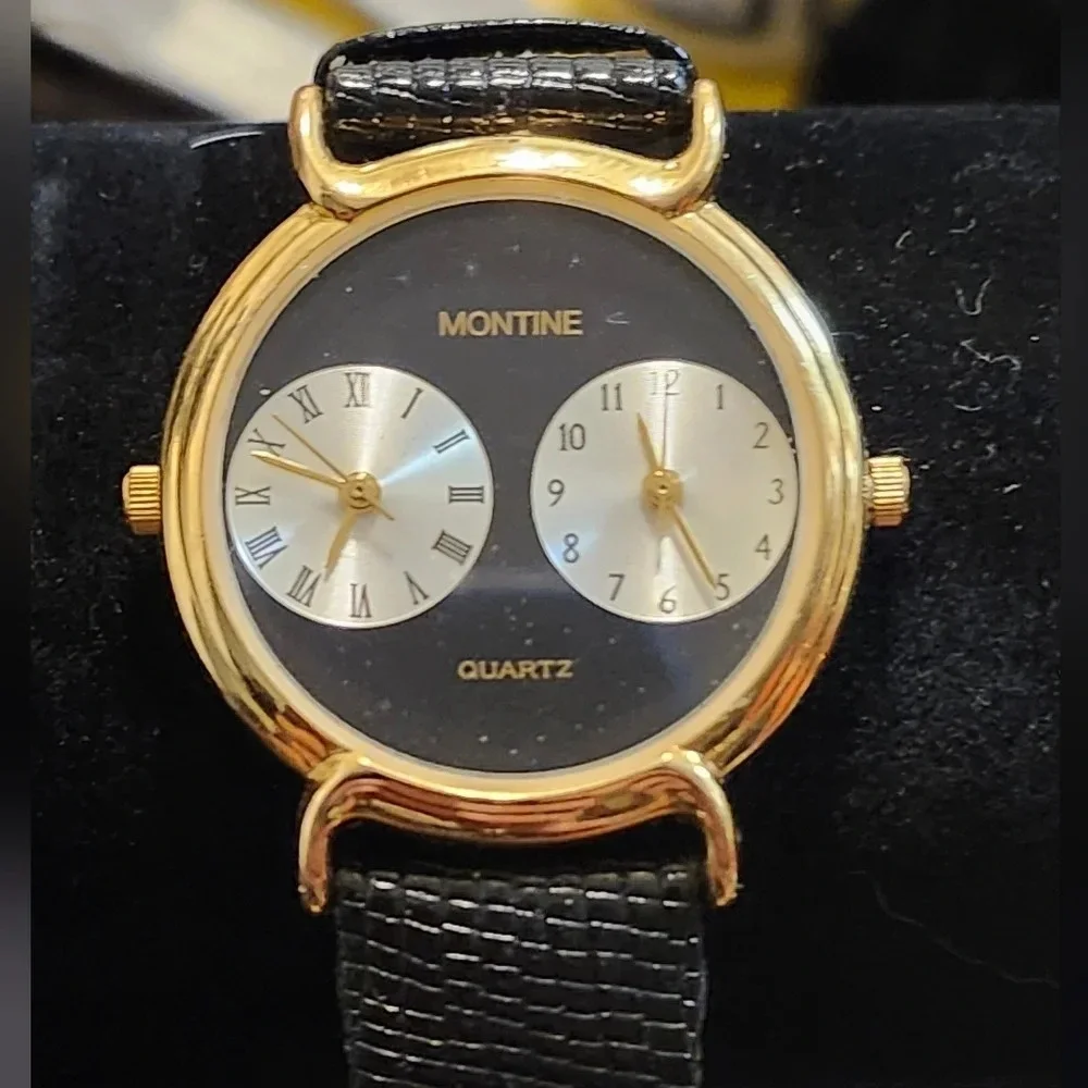Vintage Montine Dual time Watch swiss - Picture 1 of 6